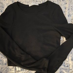 Black Urban Long Sleeve Top Size Large